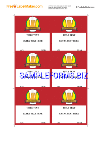 Beer Label Template 2 pdf free